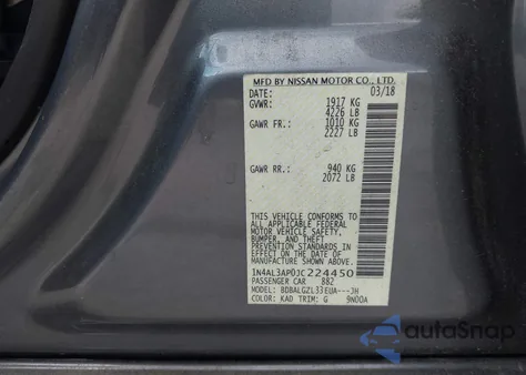 2018 Nissan Altima 2.5 S from USA, damaged, VIN 1N4AL3AP0JC224450
